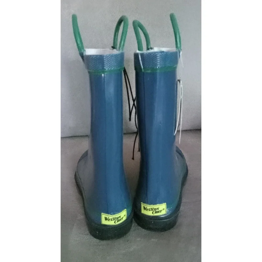 WESTERN CHIEF Navy FIRECHIEF2 KIDS RUBBER MUCK RAIN BOOTS SIZE 1